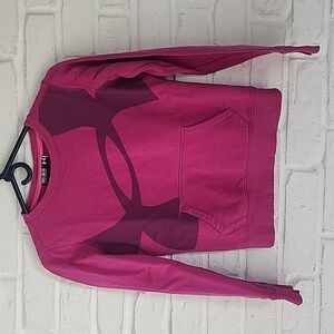 Girls Under Armour youth Medium sweatshirt, pink